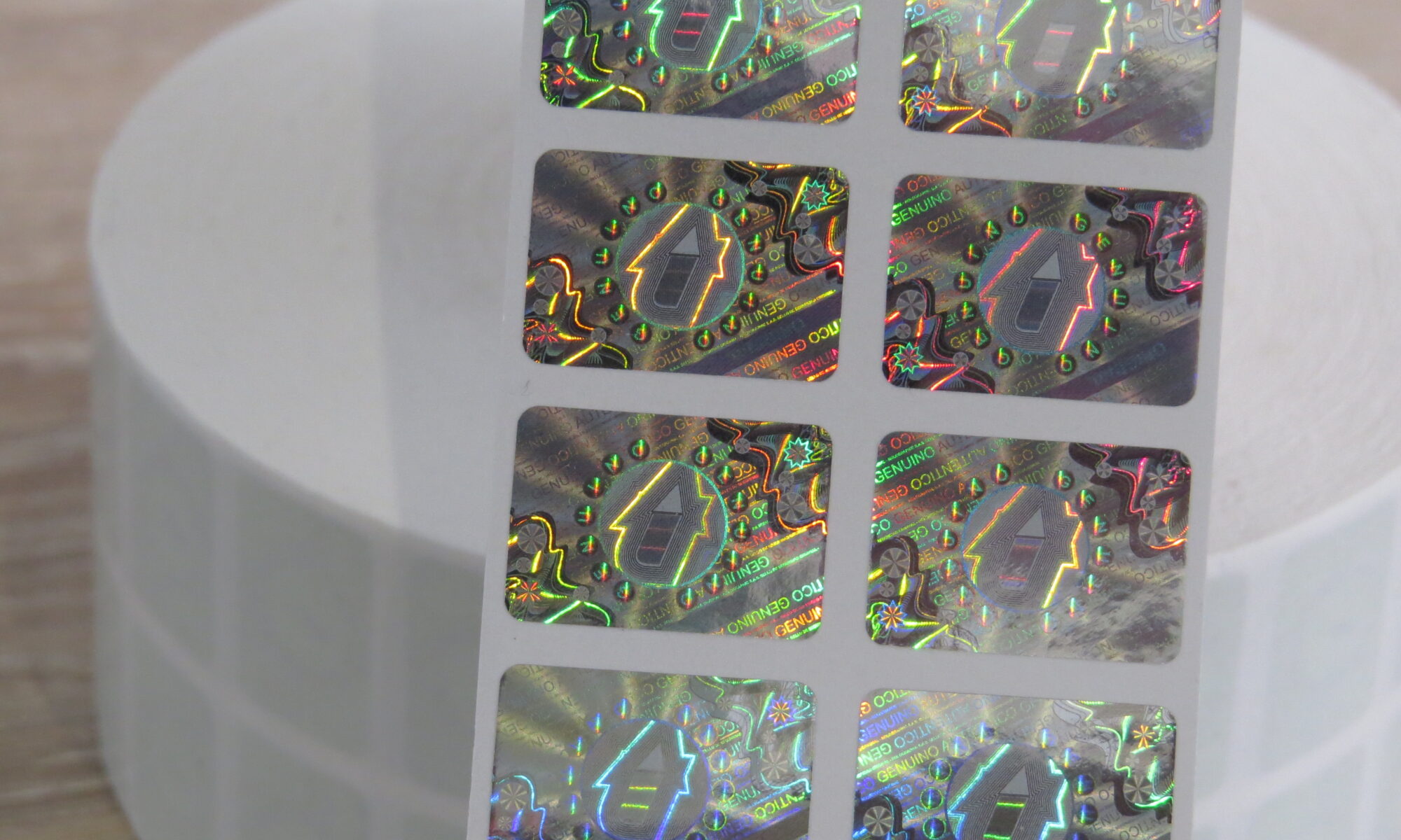 Rollo de hologramas de seguridad personalizados